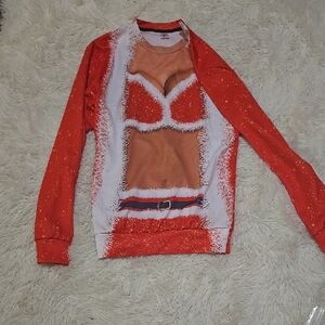 Festive Red Graphic Sweater